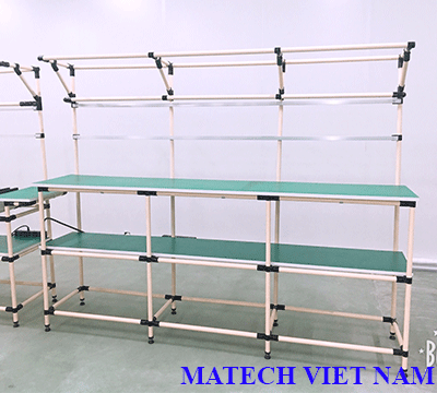 BÀN THAO TÁC ỐNG THÉP BỌC NHỰA