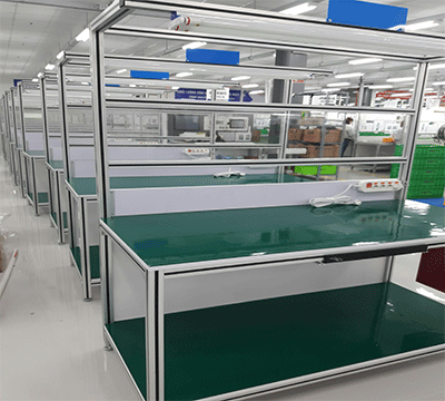 BÀN THAO TÁC KHUNG NHÔM ĐỊNH HÌNH CÓ ĐÈN