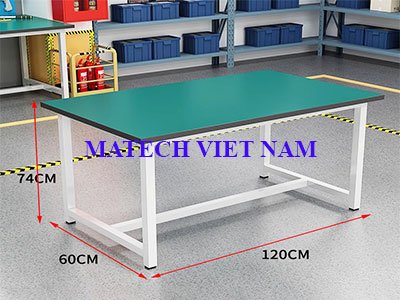 Bàn thao tác khung thép 1 tầng chống tĩnh điện đơn giản